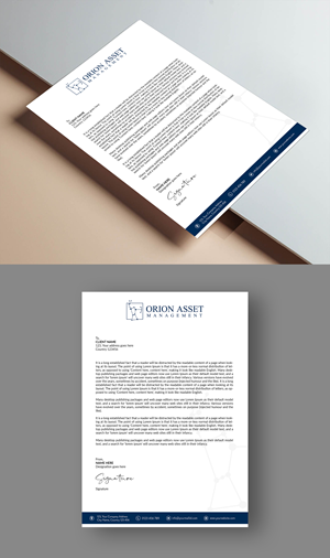 Letterhead Design by ARTOGRAPHY for Orion Asset Management, LLC | Design: #33334957