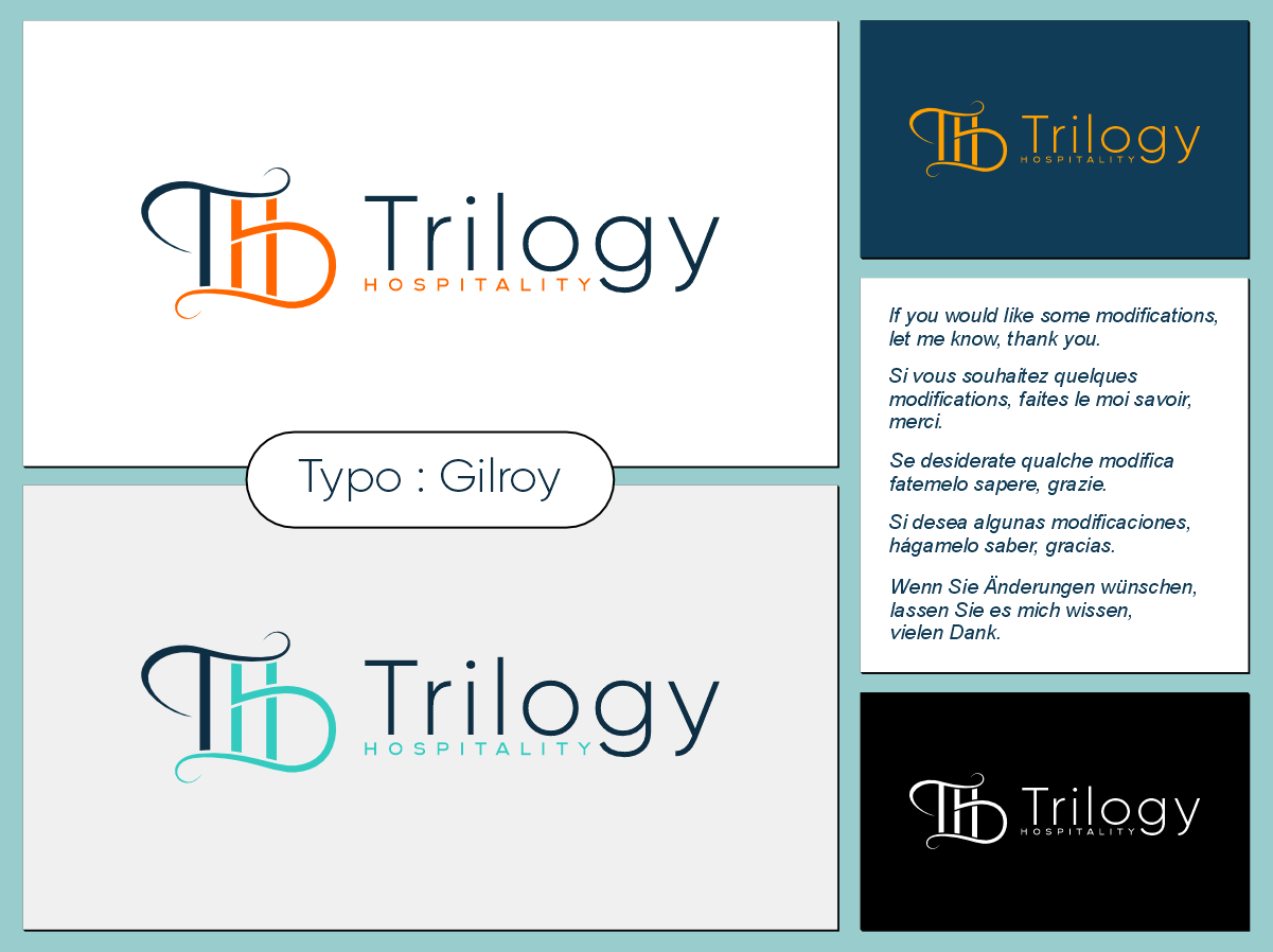Logo Design by andiacos for Trilogy Hospitality | Design #33337696