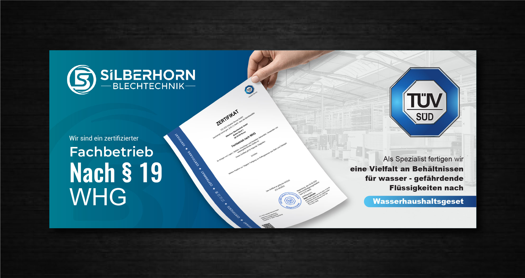 Banner Ad Design by artbitin for Silberhorn Blechtechnik GmbH | Design #33372332