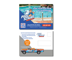 Postcard Design by Peppermint_grafik for Pool Scrubs | Design: #33355423