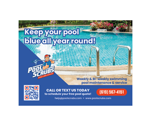 Postcard Design by Peppermint_grafik for Pool Scrubs | Design: #33359182