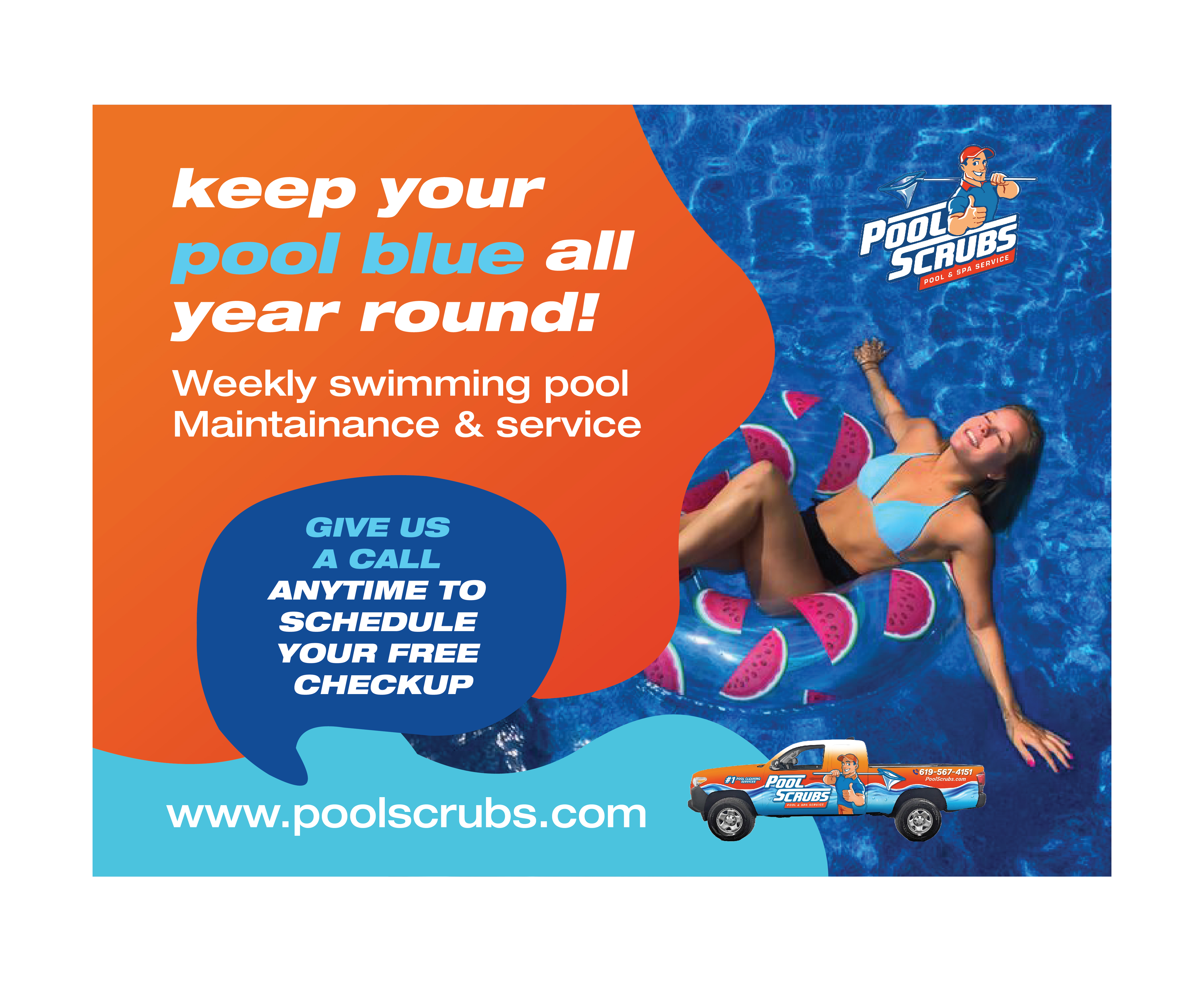 Postcard Design by fectapixels for Pool Scrubs | Design #33340668