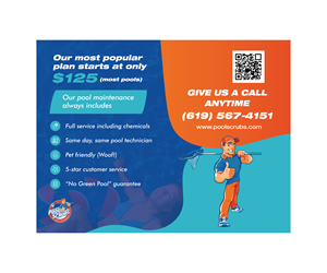 Postcard Design by fectapixels for Pool Scrubs | Design: #33343462