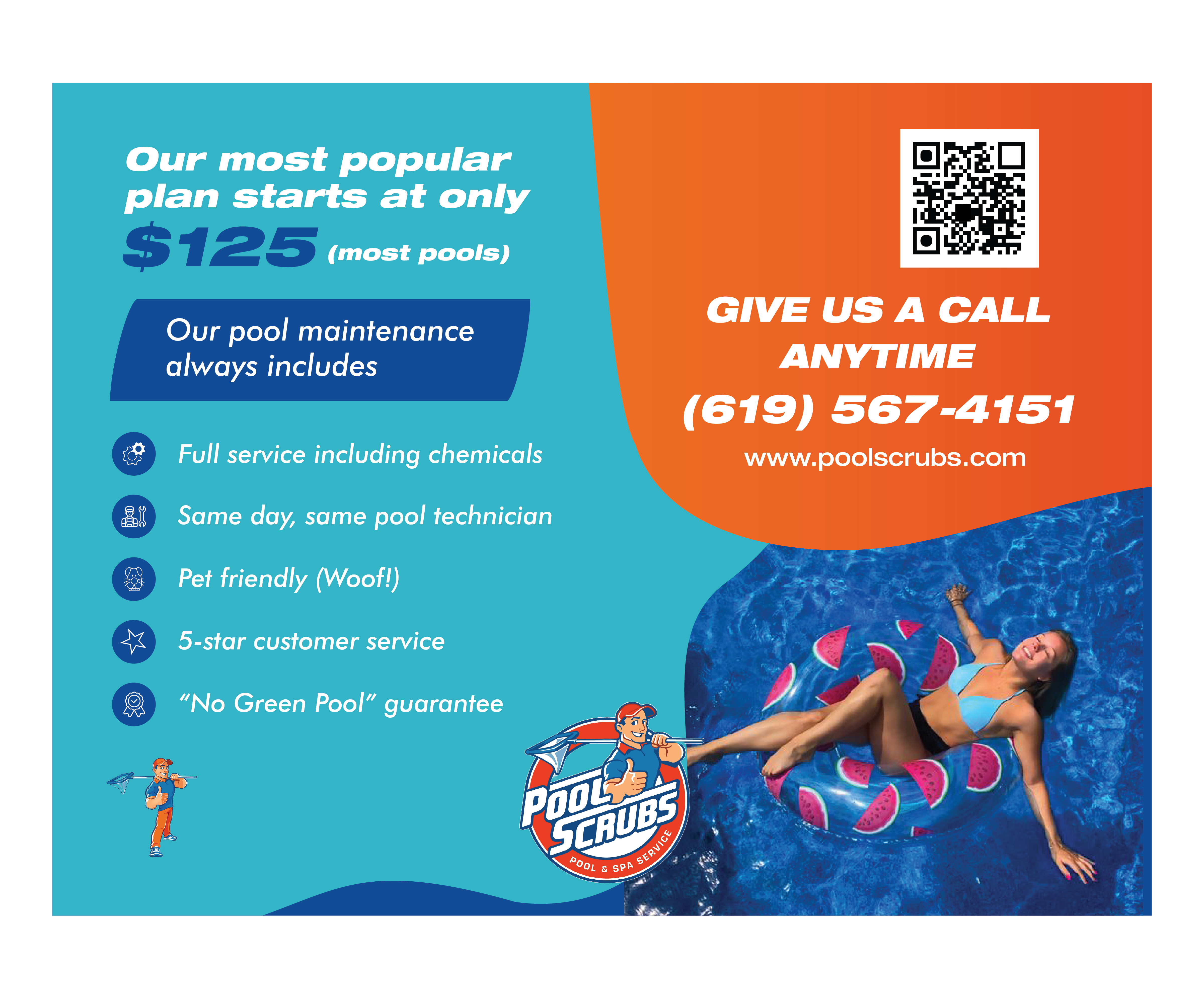 Postcard Design by fectapixels for Pool Scrubs | Design #33343464