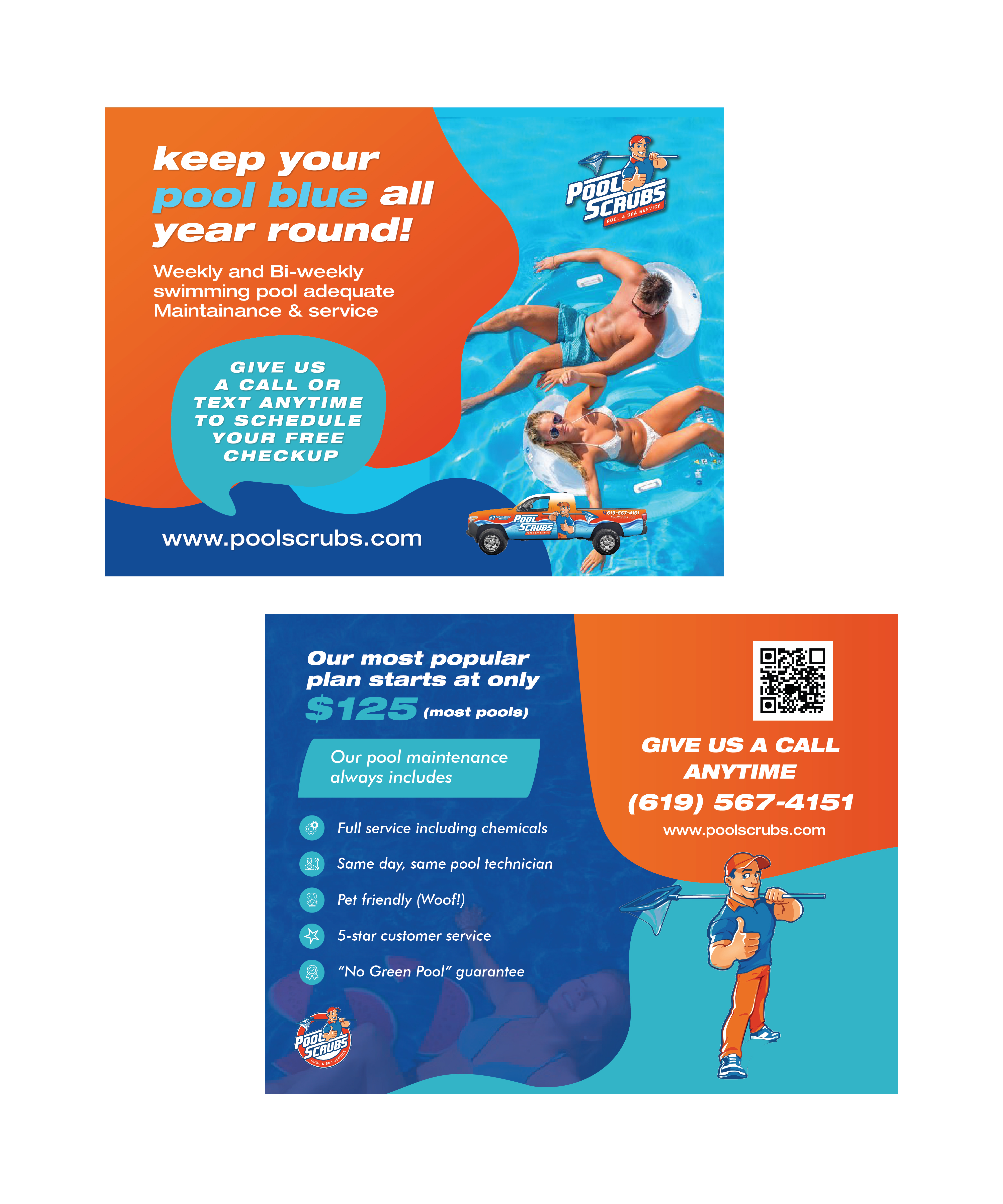 Diseño de Postal por fectapixels para Pool Scrubs | Diseño #33343469