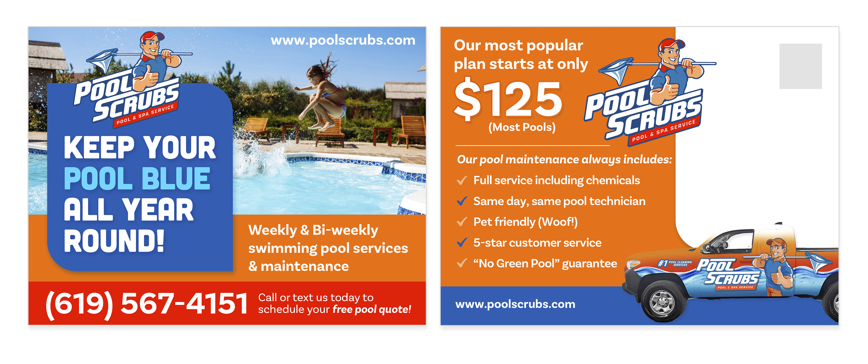Postcard Design by Selva60 for Pool Scrubs | Design #33349461