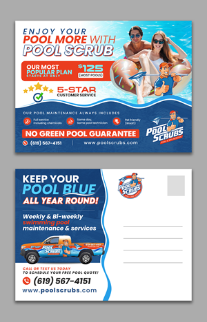 Postkarten-Design von debdesign für Pool Scrubs | Design: #33342015