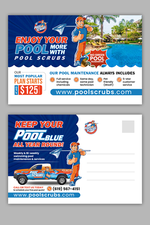 Postkarten-Design von debdesign für Pool Scrubs | Design: #33342476