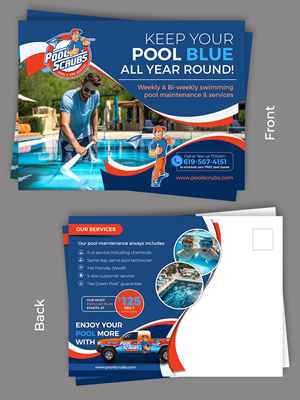 Postcard Design by rug for Pool Scrubs | Design #33361565