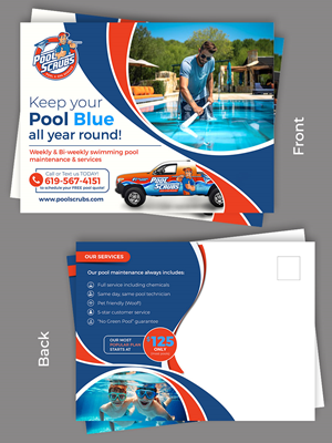 Postcard Design by rug for Pool Scrubs | Design: #33362979