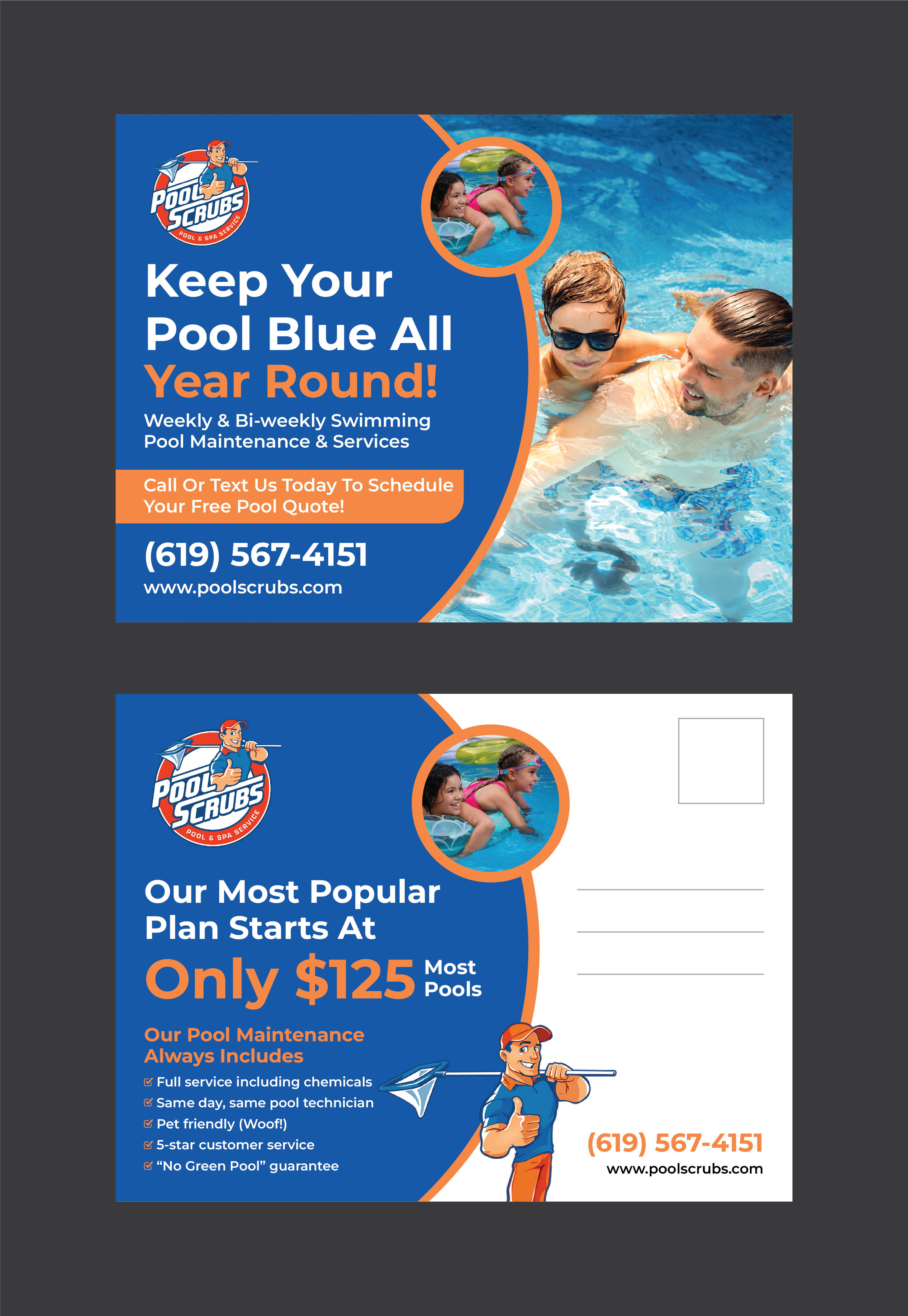 Design de Carte Postale par 3Guys pour Pool Scrubs | Design #33350862