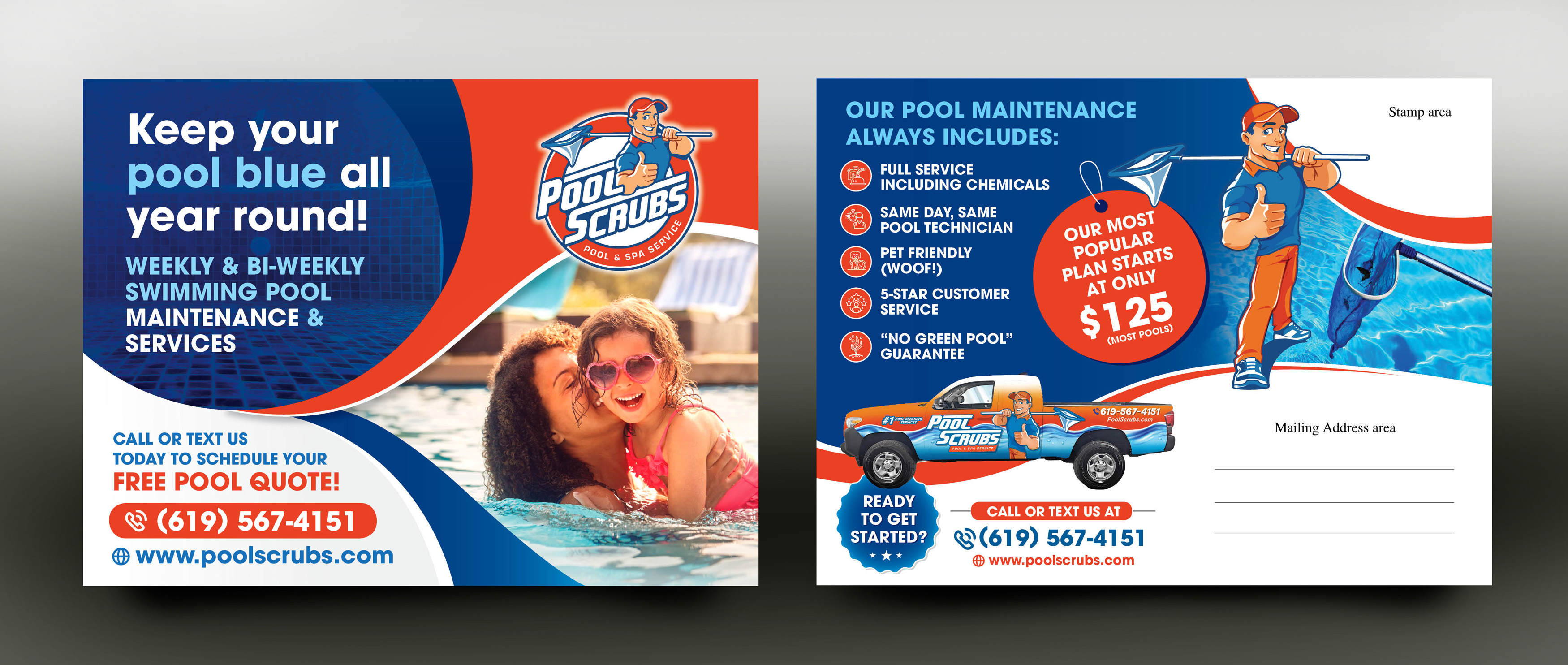 Postcard Design by rkailas for Pool Scrubs | Design #33365780