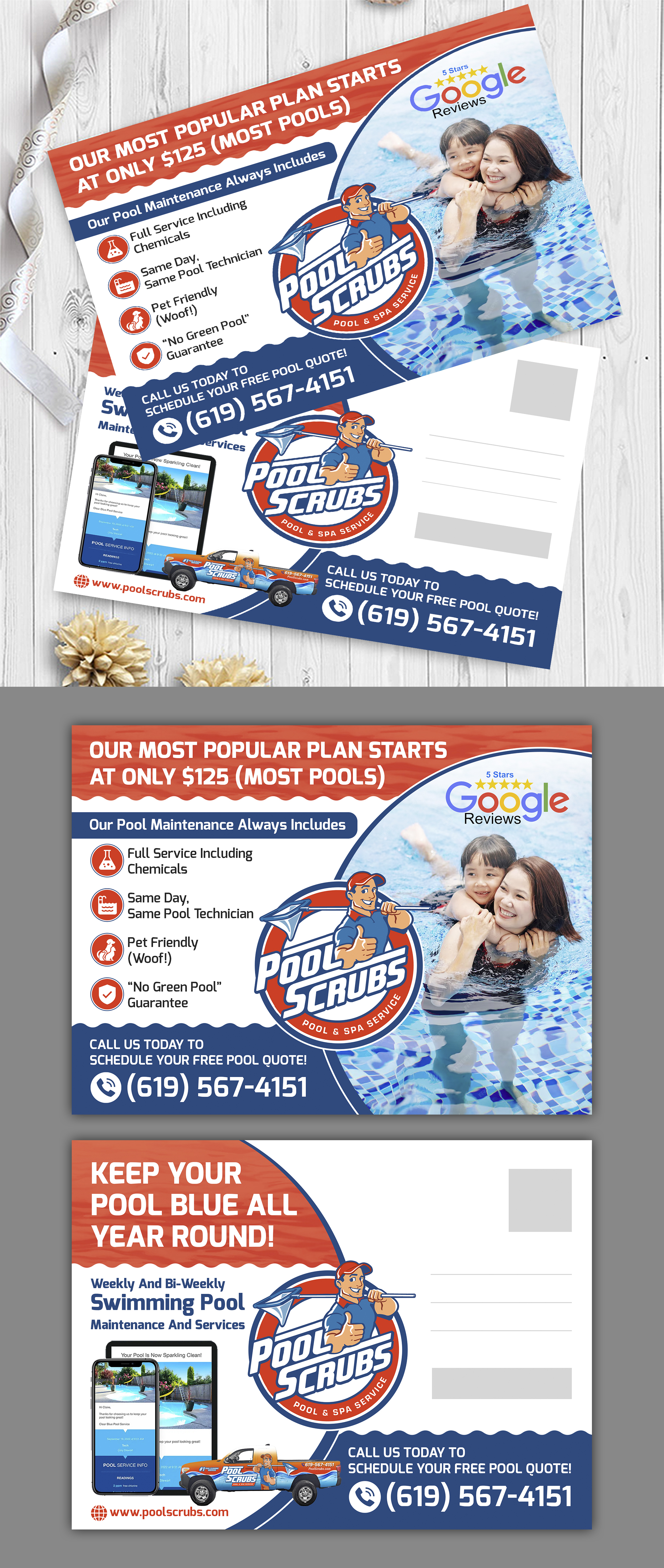 Design de Carte Postale par websmartusa pour Pool Scrubs | Design #33362216