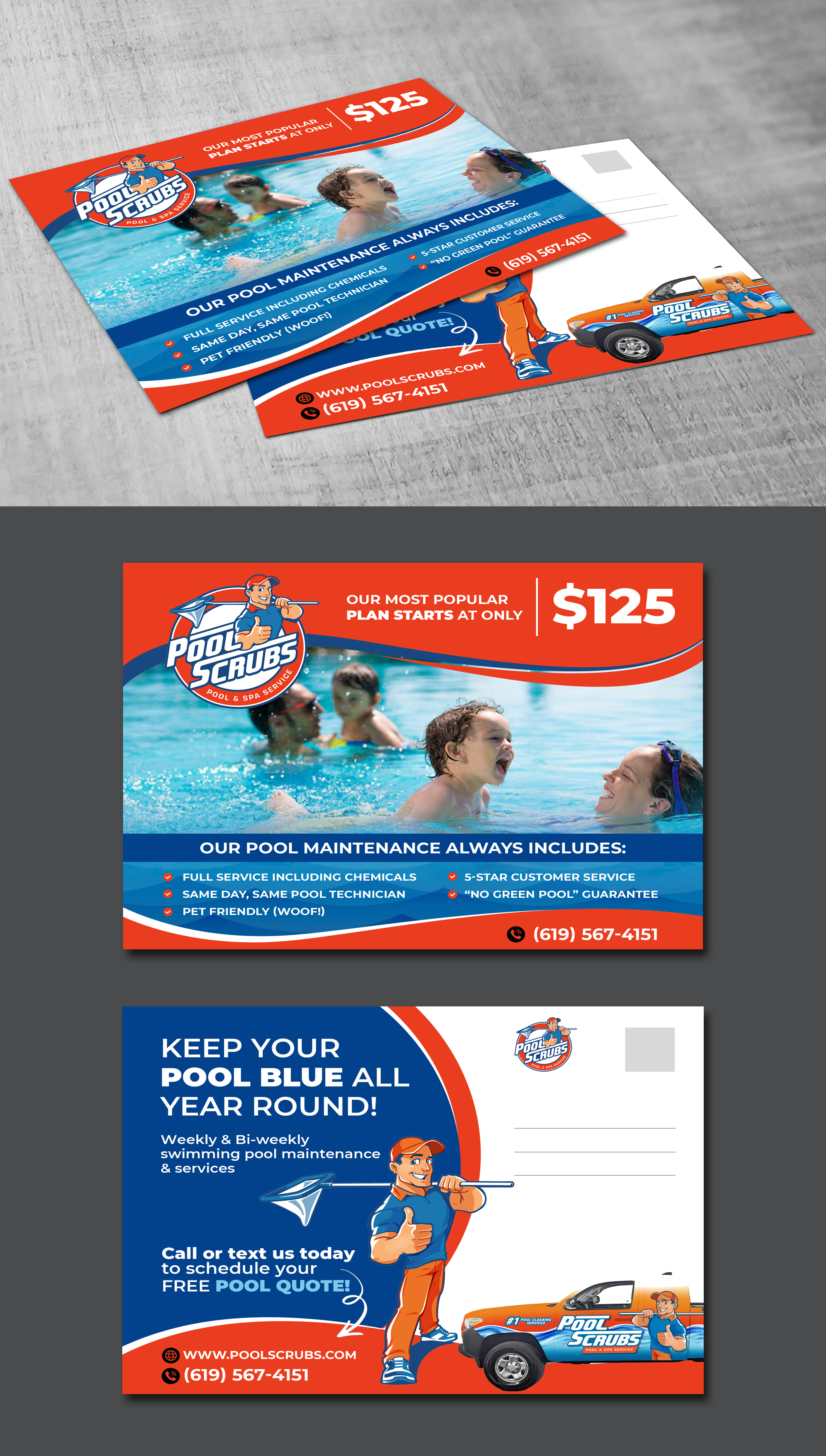 Design de Carte Postale par websmartusa pour Pool Scrubs | Design #33362677
