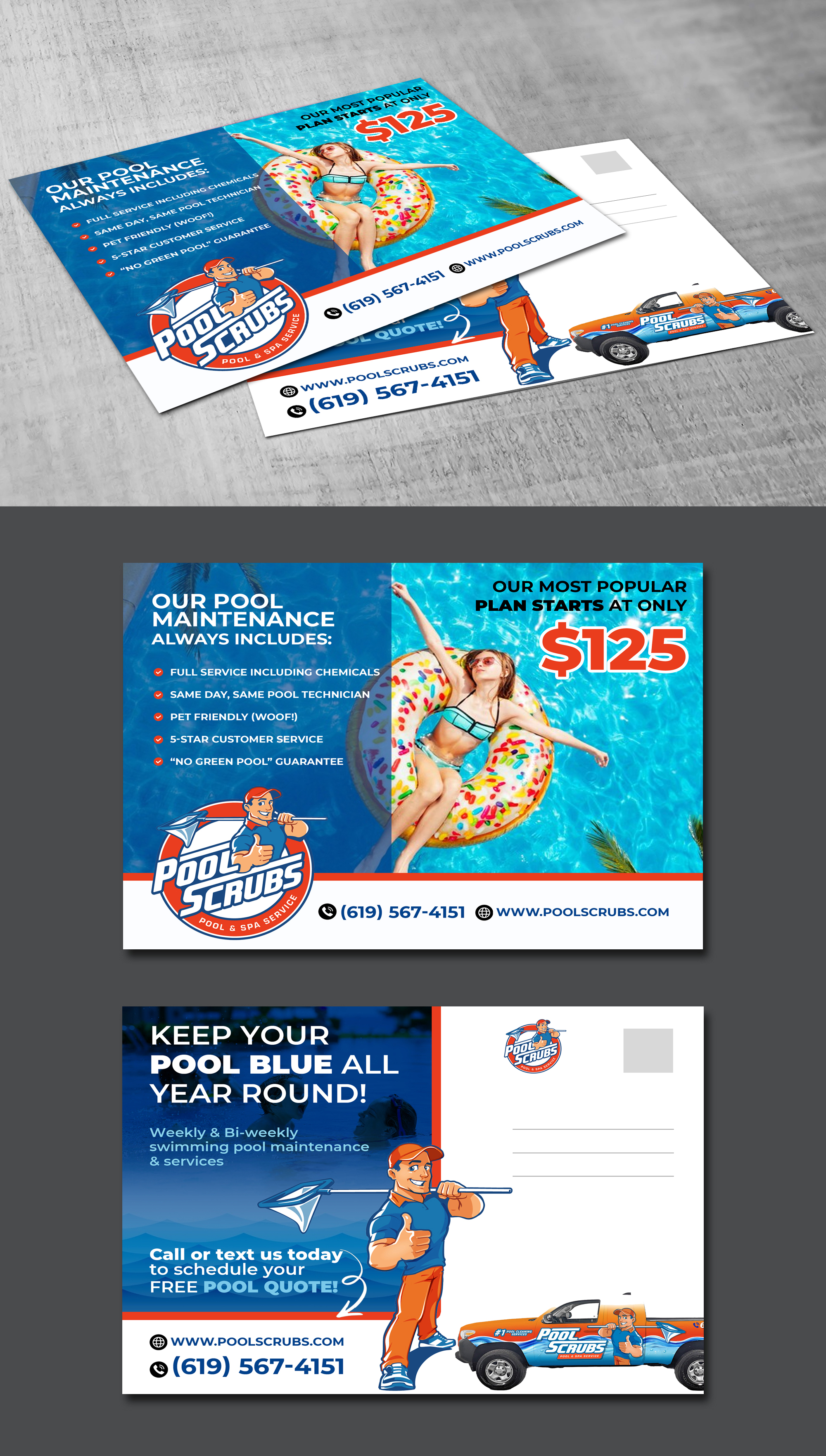 Design de Carte Postale par websmartusa pour Pool Scrubs | Design #33362689