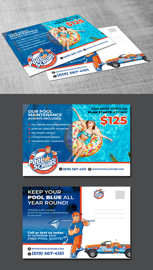 Postcard Design by websmartusa for Pool Scrubs | Design: #33362689