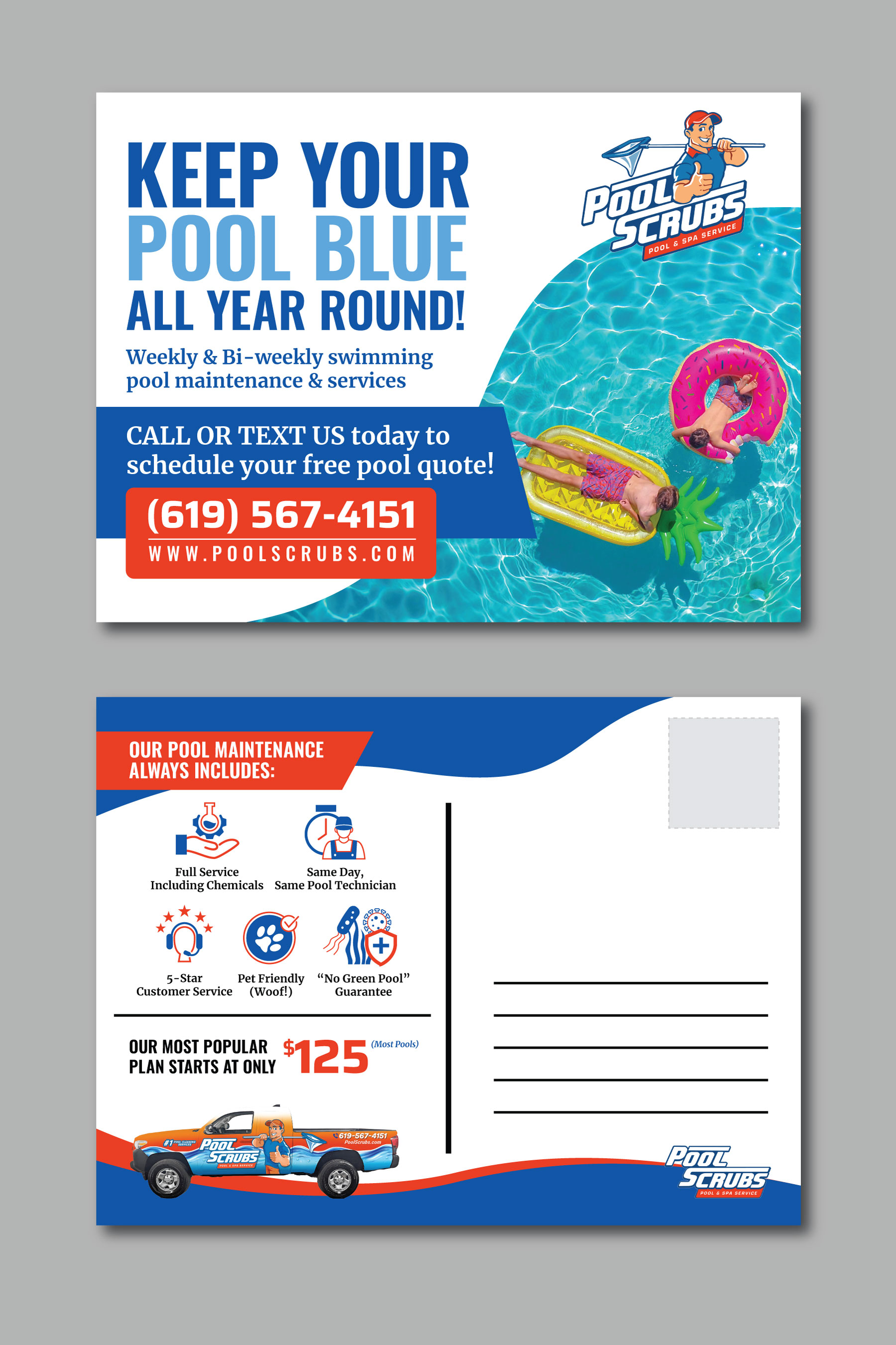 Design de Carte Postale par Fajr. pour Pool Scrubs | Design #33365407