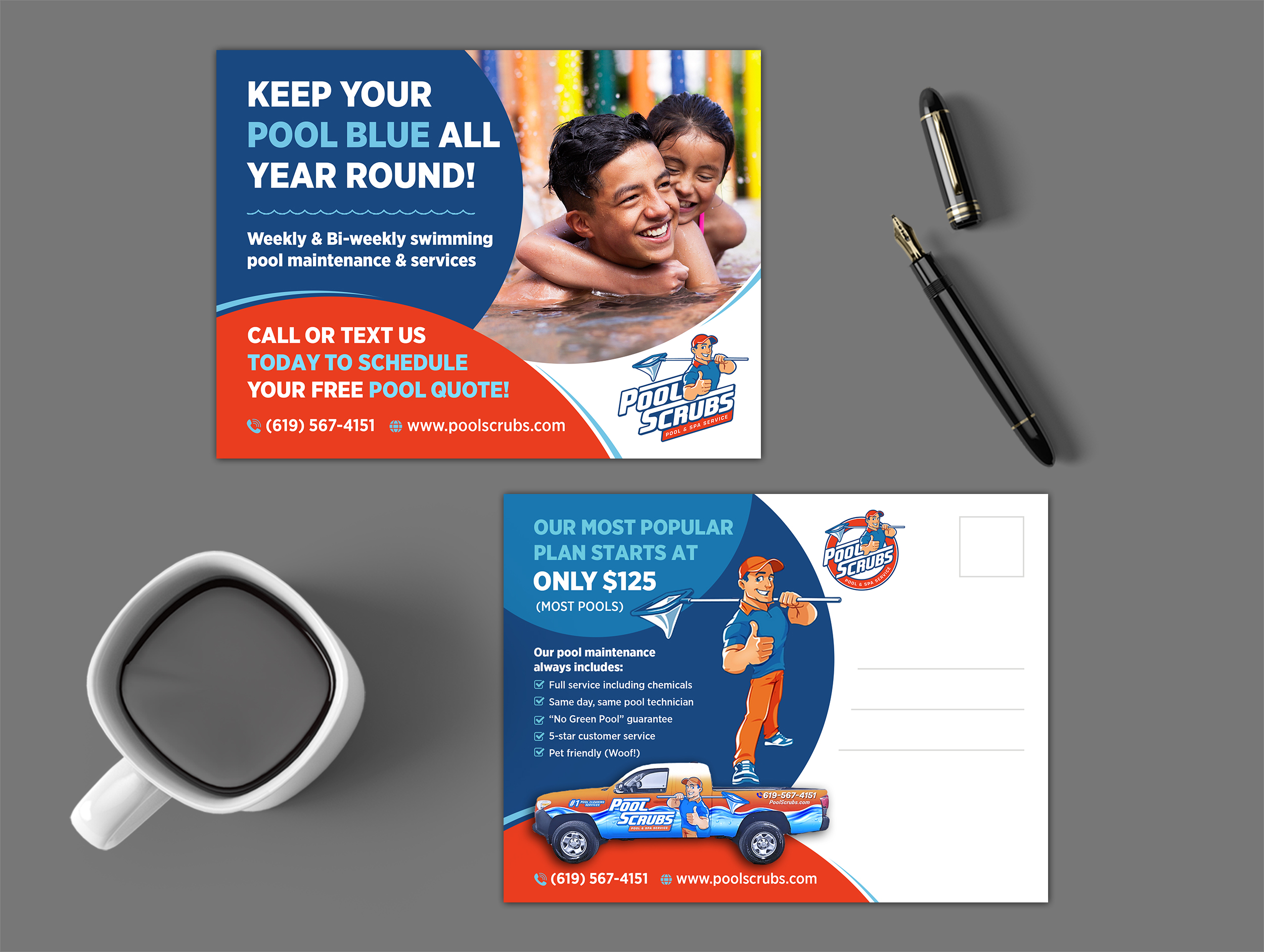 Design de Carte Postale par GraphicsGuru pour Pool Scrubs | Design #33345113