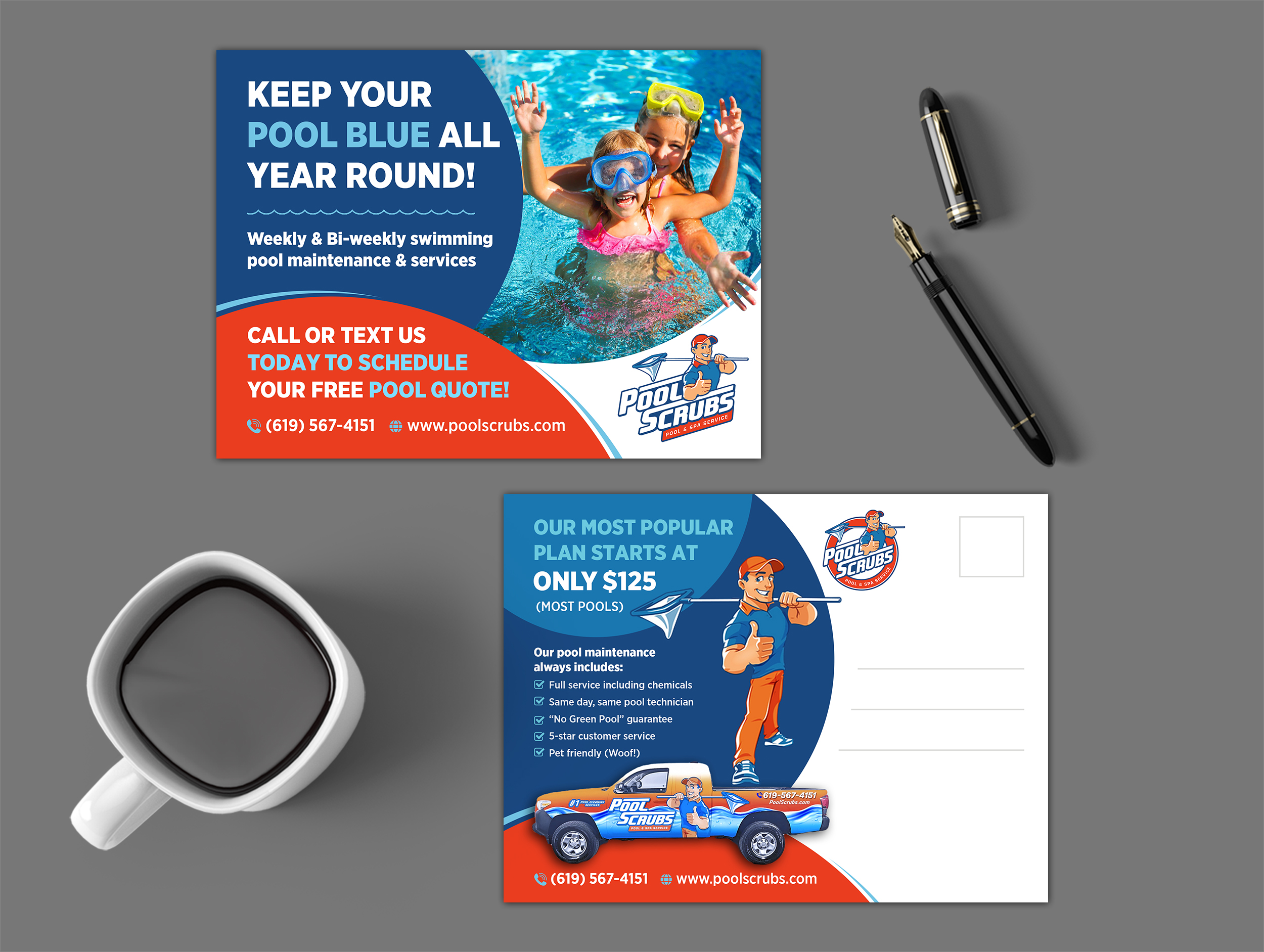 Diseño de Postal por GraphicsGuru para Pool Scrubs | Diseño #33345837