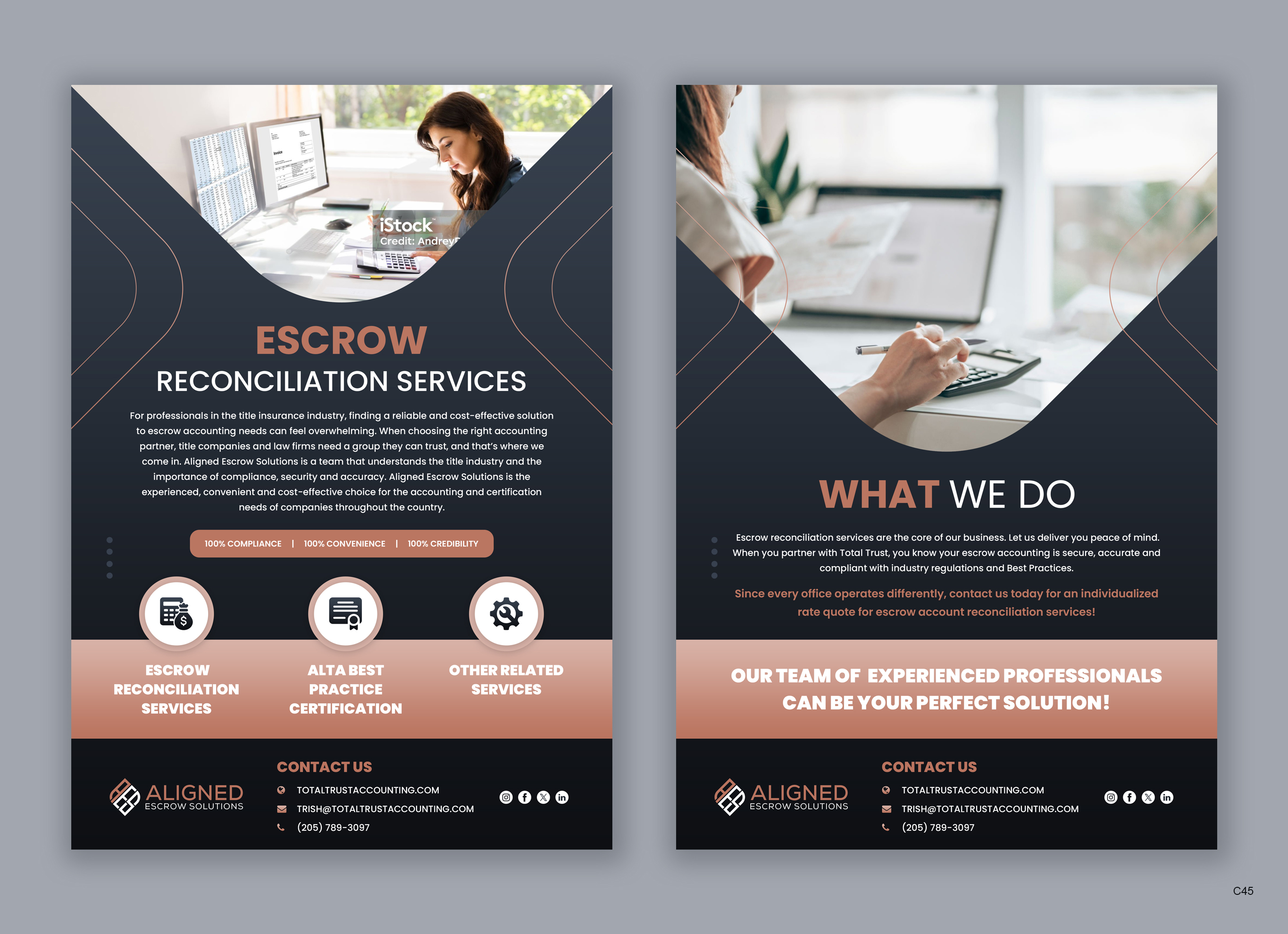 Diseño de Flyer por pb para Aligned Escrow Solutions | Diseño #33344933