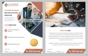 Diseño de Flyer por pb para Aligned Escrow Solutions | Diseño: #33344942