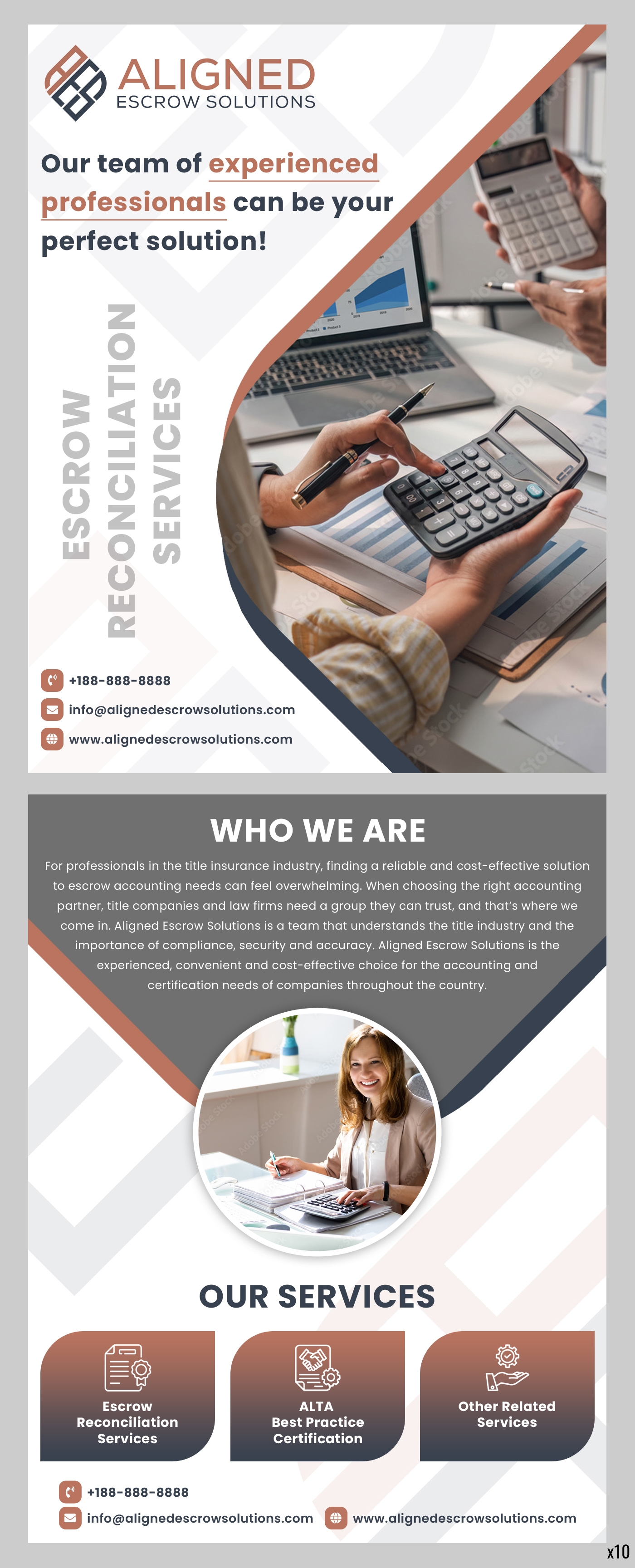 Diseño de Flyer por pb para Aligned Escrow Solutions | Diseño #33344947