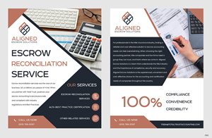 Diseño de Flyer por pb para Aligned Escrow Solutions | Diseño: #33344948