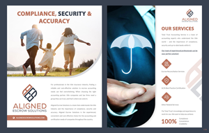 Diseño de Flyer por pb para Aligned Escrow Solutions | Diseño: #33344950