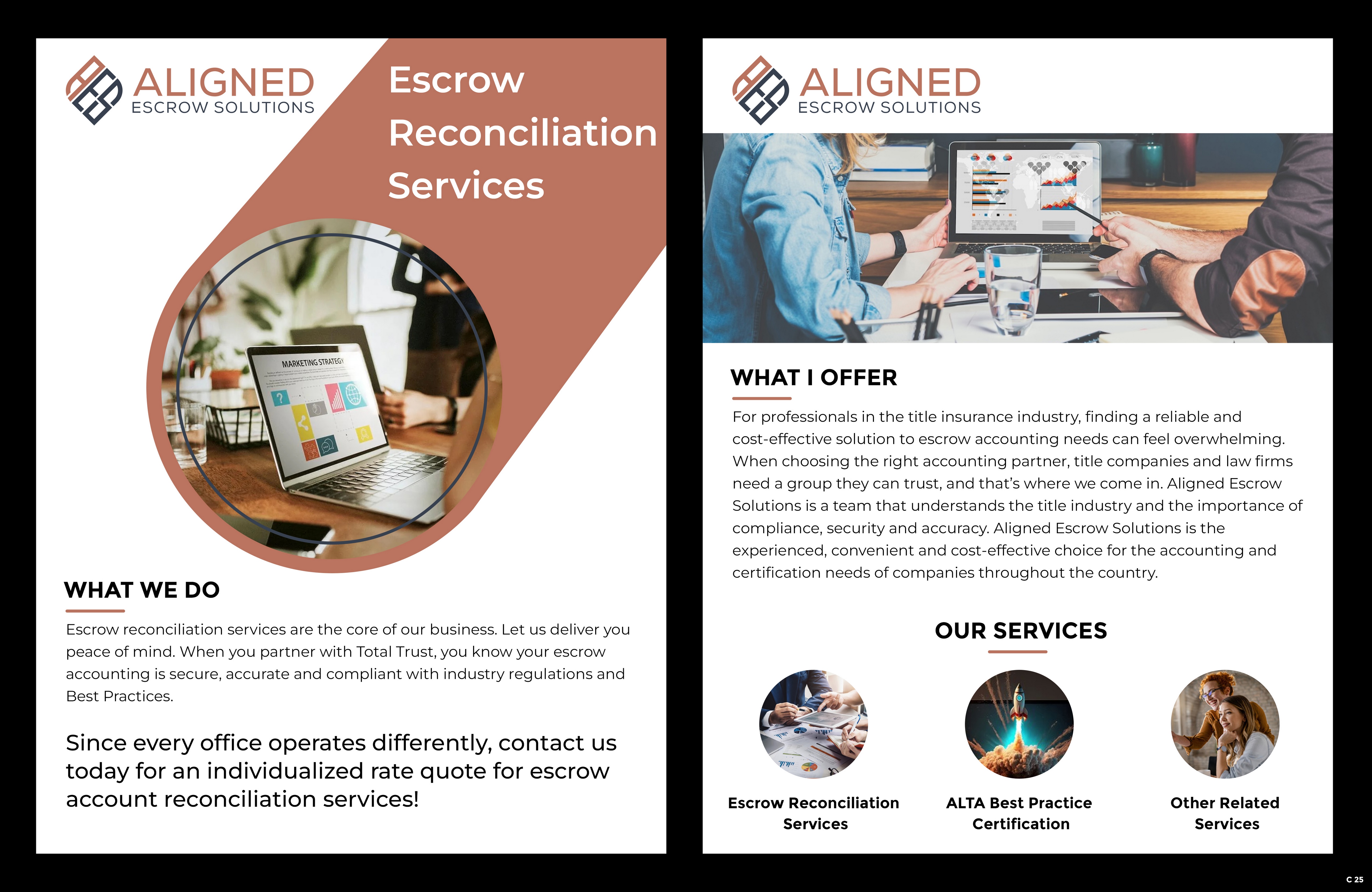 Diseño de Flyer por pb para Aligned Escrow Solutions | Diseño #33350146