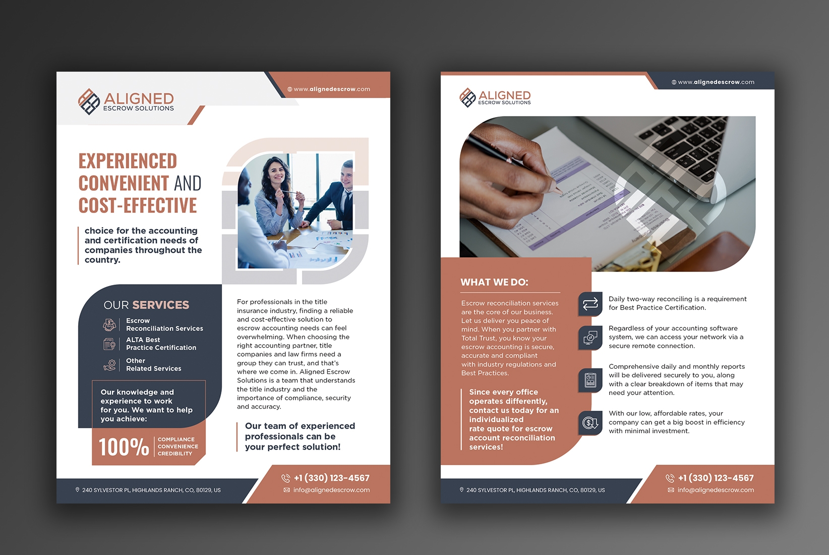 Design de Flyer par OwnDesign pour Aligned Escrow Solutions | Design #33343358