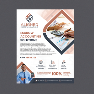 Diseño de Flyer por Stan$oul para Aligned Escrow Solutions | Diseño: #33341327