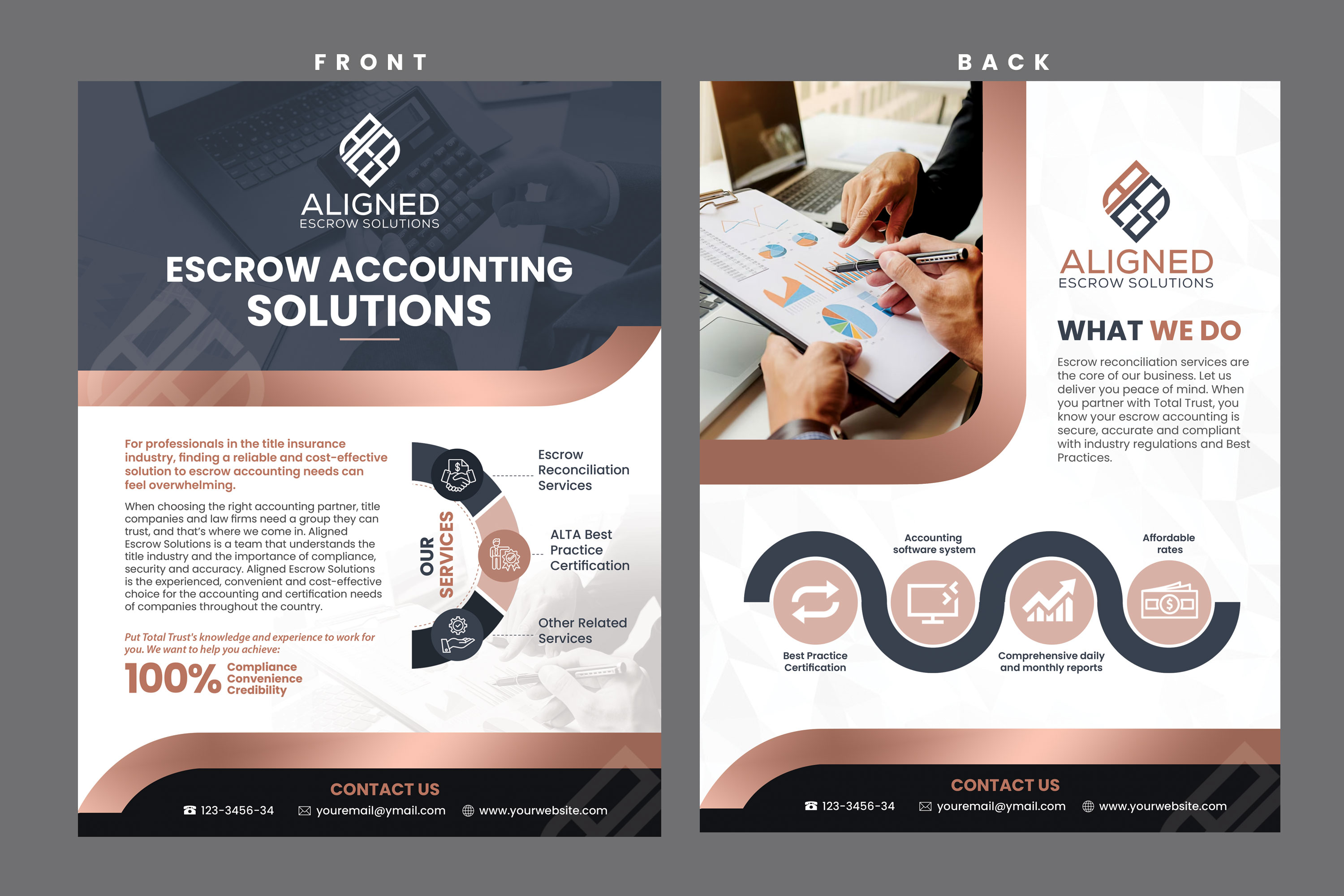 Diseño de Flyer por Stan$oul para Aligned Escrow Solutions | Diseño #33342053