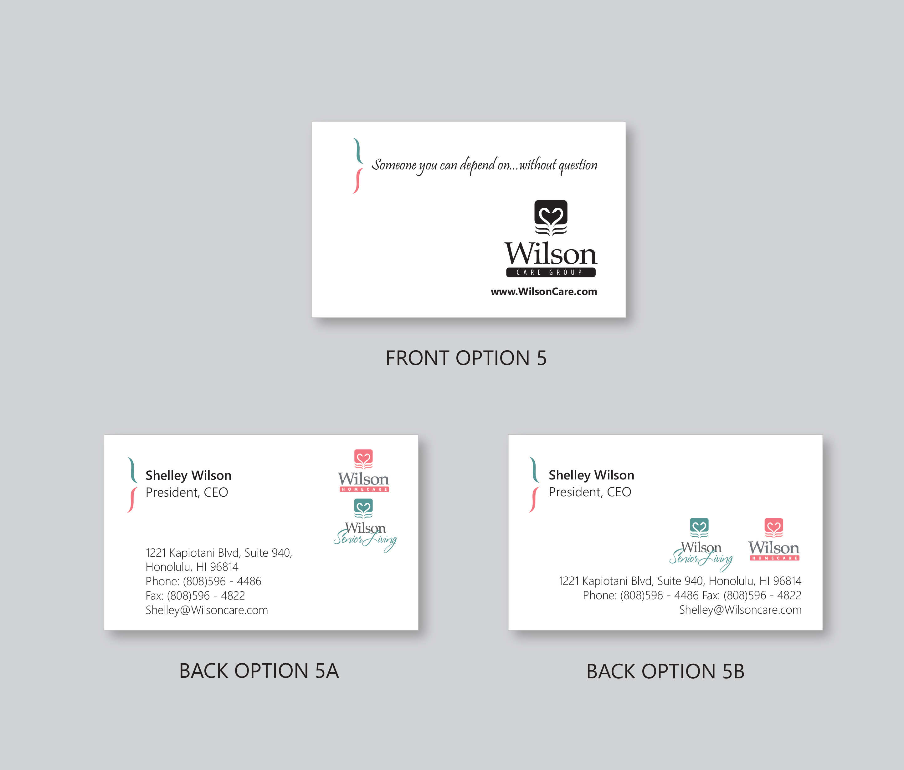 Business Card Design by AFTER LUNCH DESIGNS for Wilson Care Group | Design #33354224