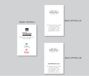 Business Card Design by AFTER LUNCH DESIGNS for Wilson Care Group | Design: #33354227