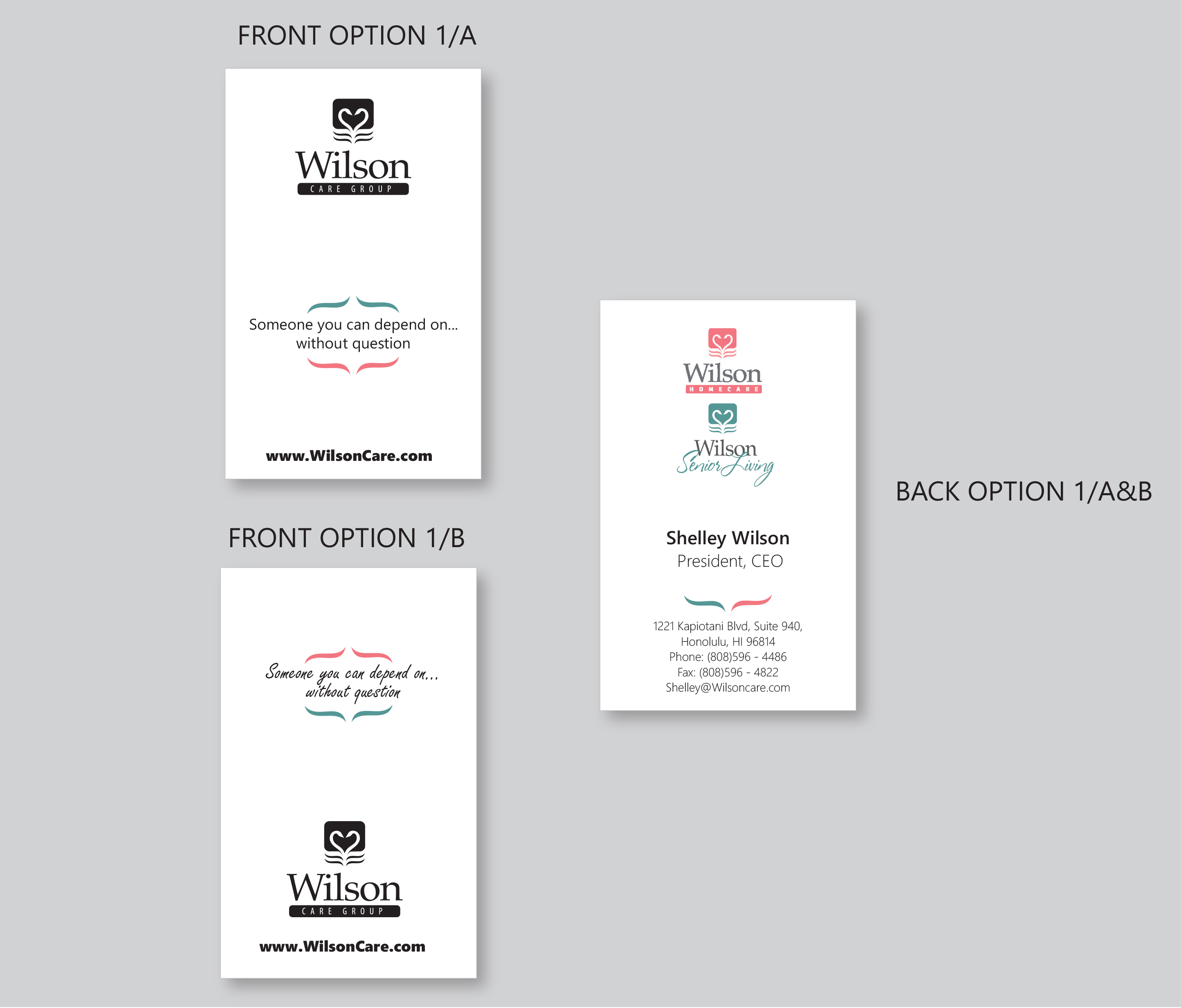 Business Card Design by AFTER LUNCH DESIGNS for Wilson Care Group | Design #33354228