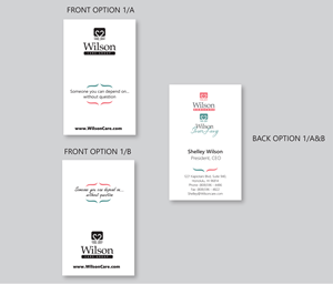 Business Card Design by AFTER LUNCH DESIGNS for Wilson Care Group | Design: #33354228