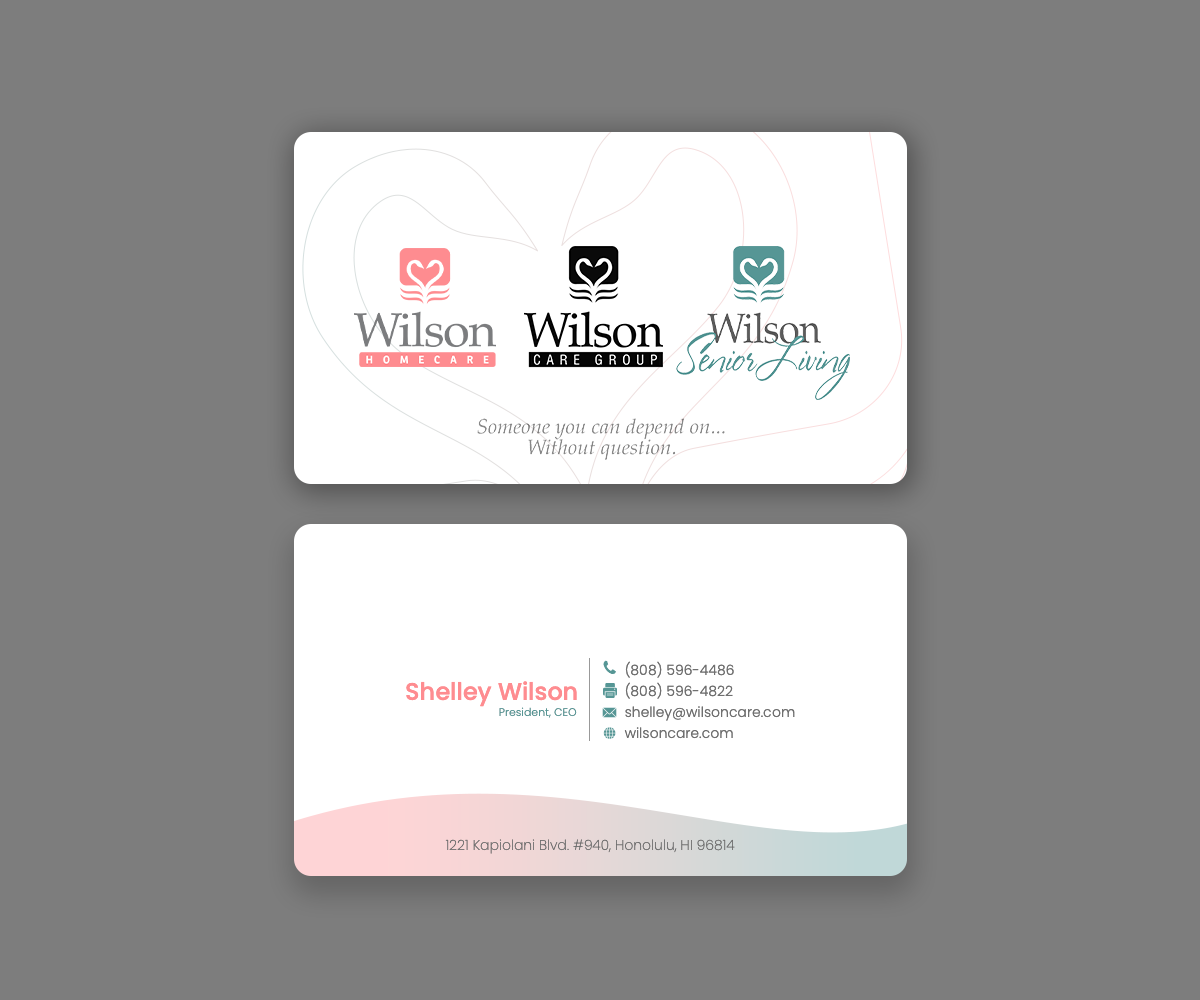 Business Card Design by Andrés Sebastián for Wilson Care Group | Design #33345306