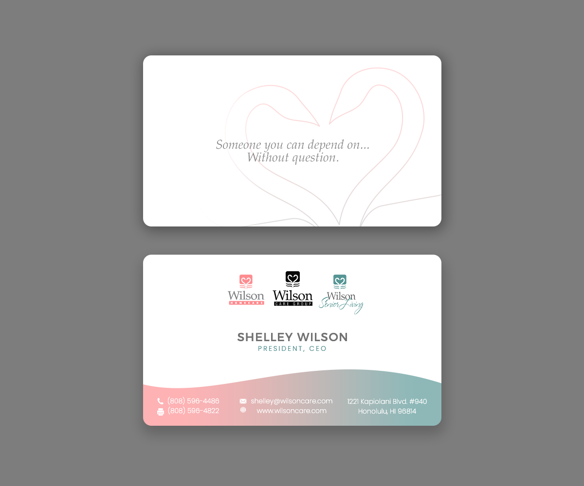 Business Card Design by Andrés Sebastián for Wilson Care Group | Design #33345793