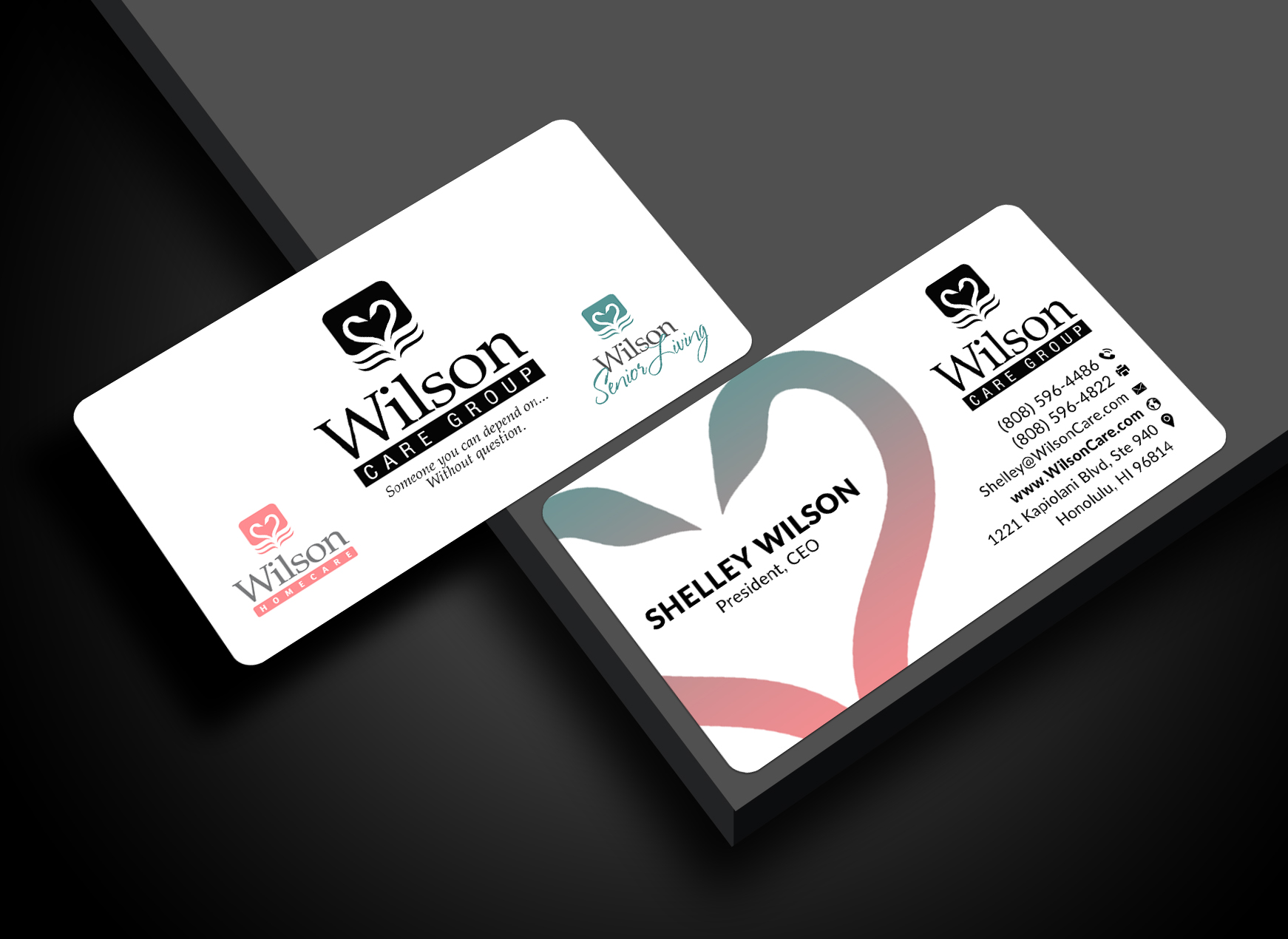 Design de Carte de Visite par Sun Moon Graphic Designer pour Wilson Care Group | Design #33342036