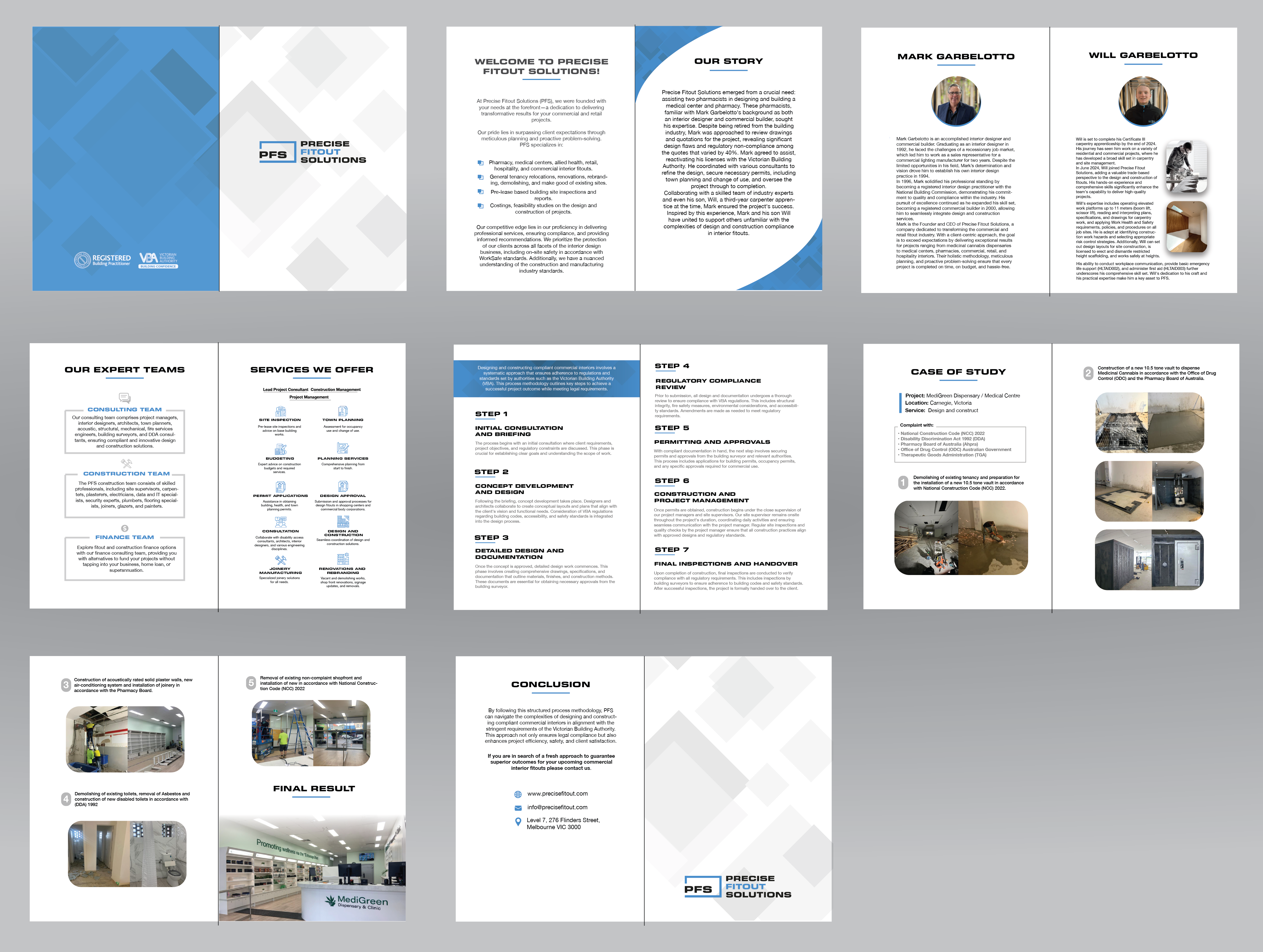 Diseño de Brochure por G Marchiori para Precise Fitout Solutions Pty Ltd | Diseño #33377339