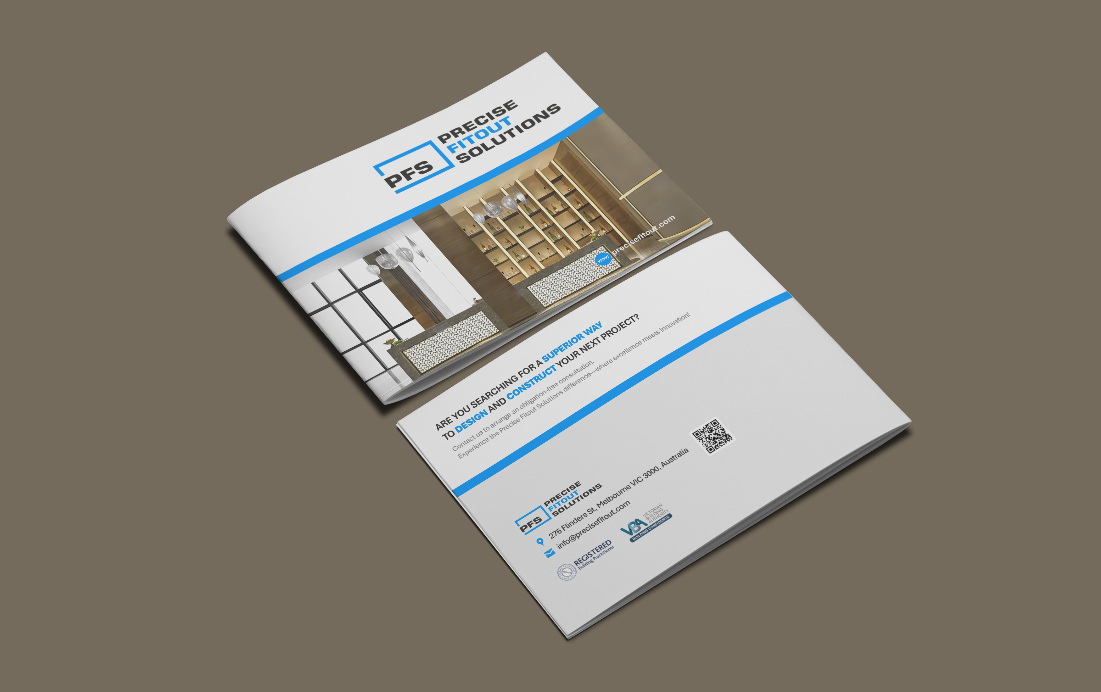 Brochure Design by lookedaeng for Precise Fitout Solutions Pty Ltd | Design #33352414