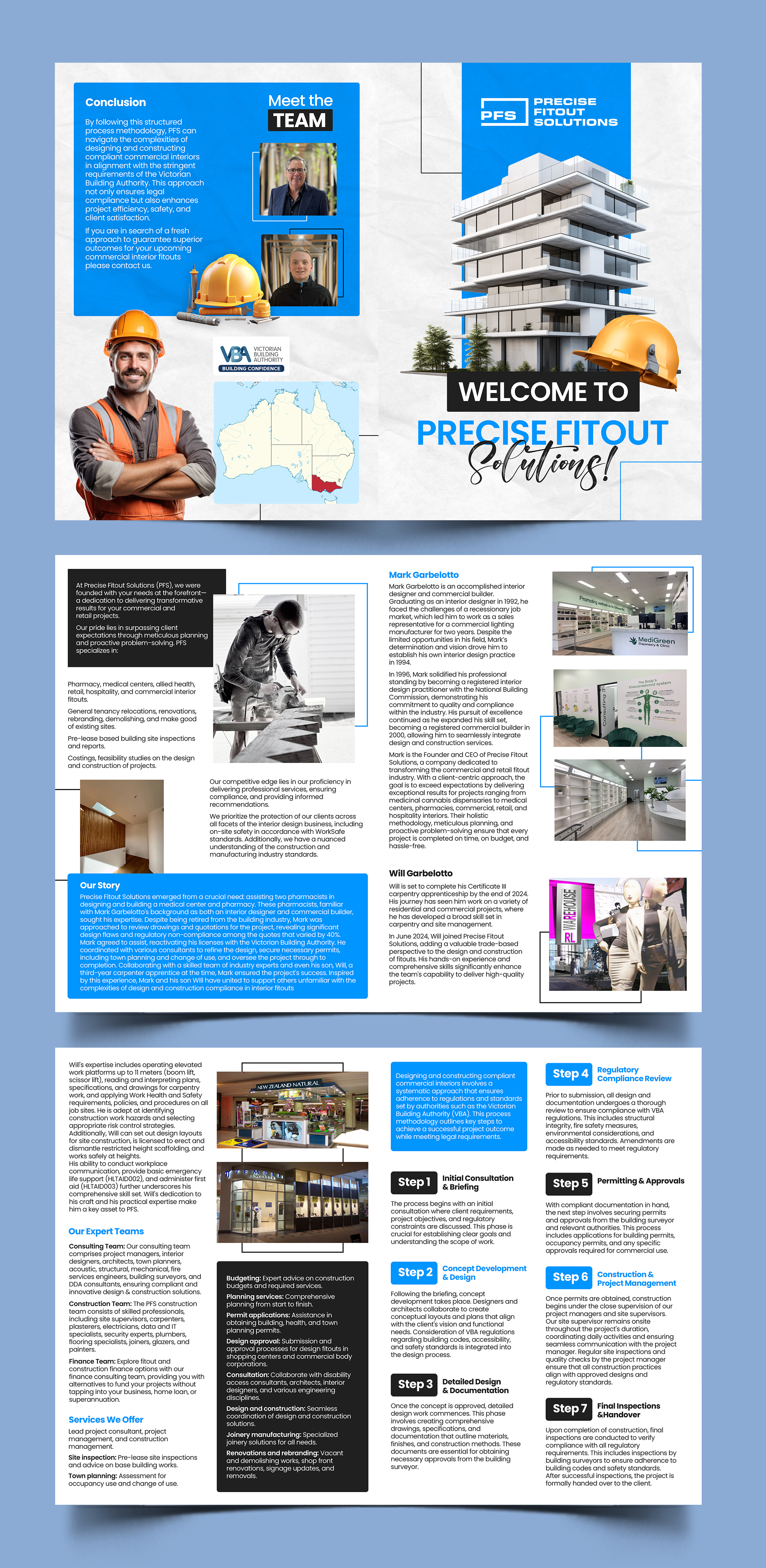 Brochure Design by Graphic Guy for Precise Fitout Solutions Pty Ltd | Design #33361404