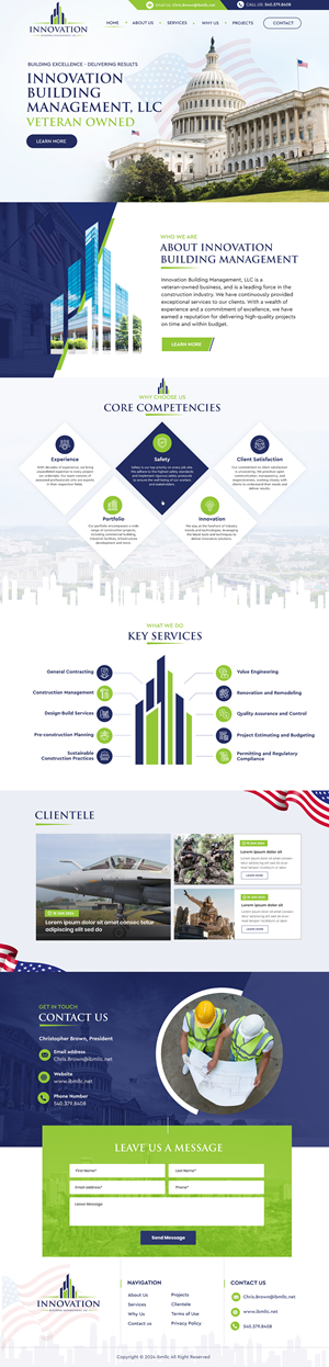 Web Design by Blue Sparrow for Innovation Building Management LLC | Design: #33369303