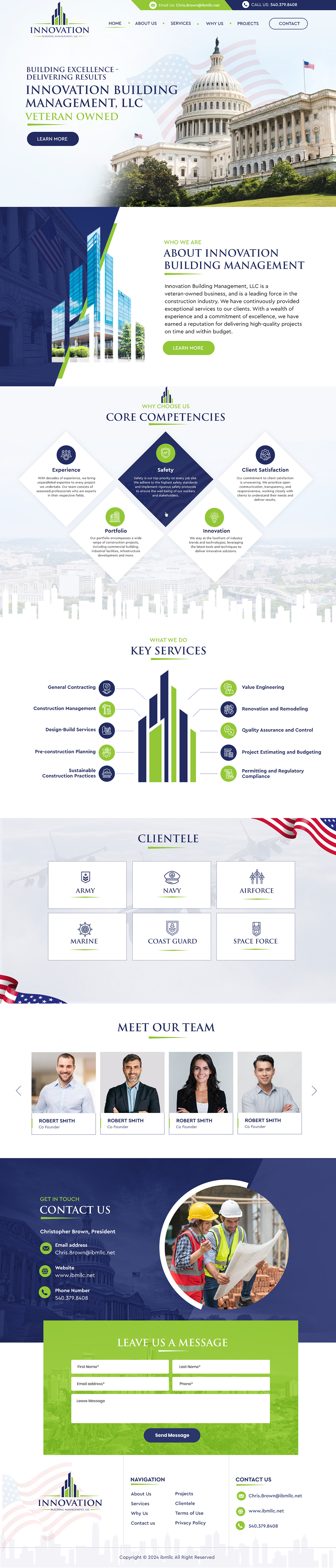 Web-Design von Blue Sparrow für Innovation Building Management LLC | Design #33371479