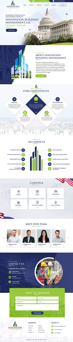 Web Design by Blue Sparrow for Innovation Building Management LLC | Design: #33371479
