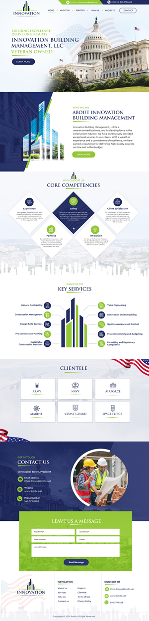 Diseño Web por Blue Sparrow para Innovation Building Management LLC | Diseño: #33371480