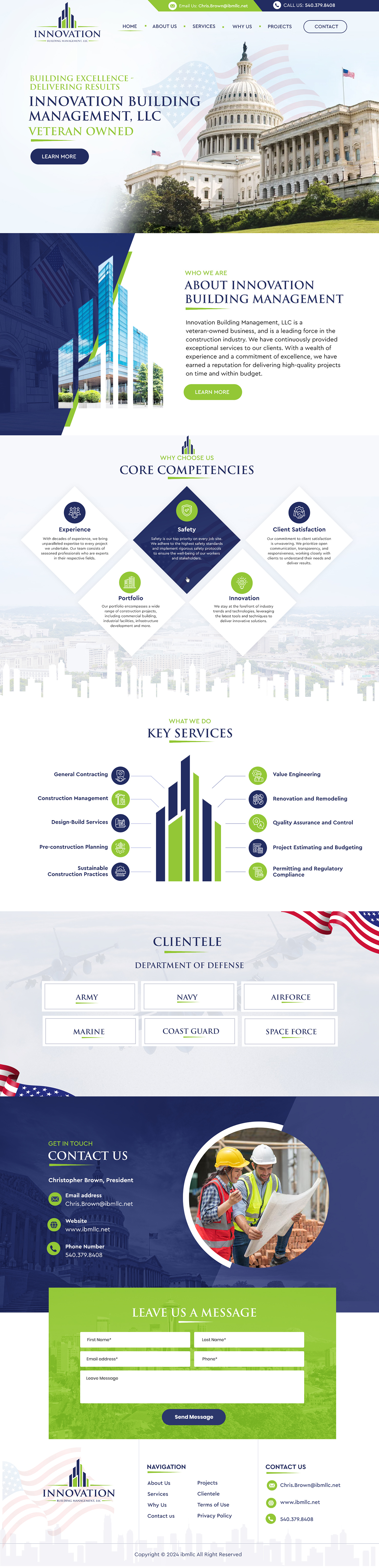 Web Design by Blue Sparrow for Innovation Building Management LLC | Design: #33375359