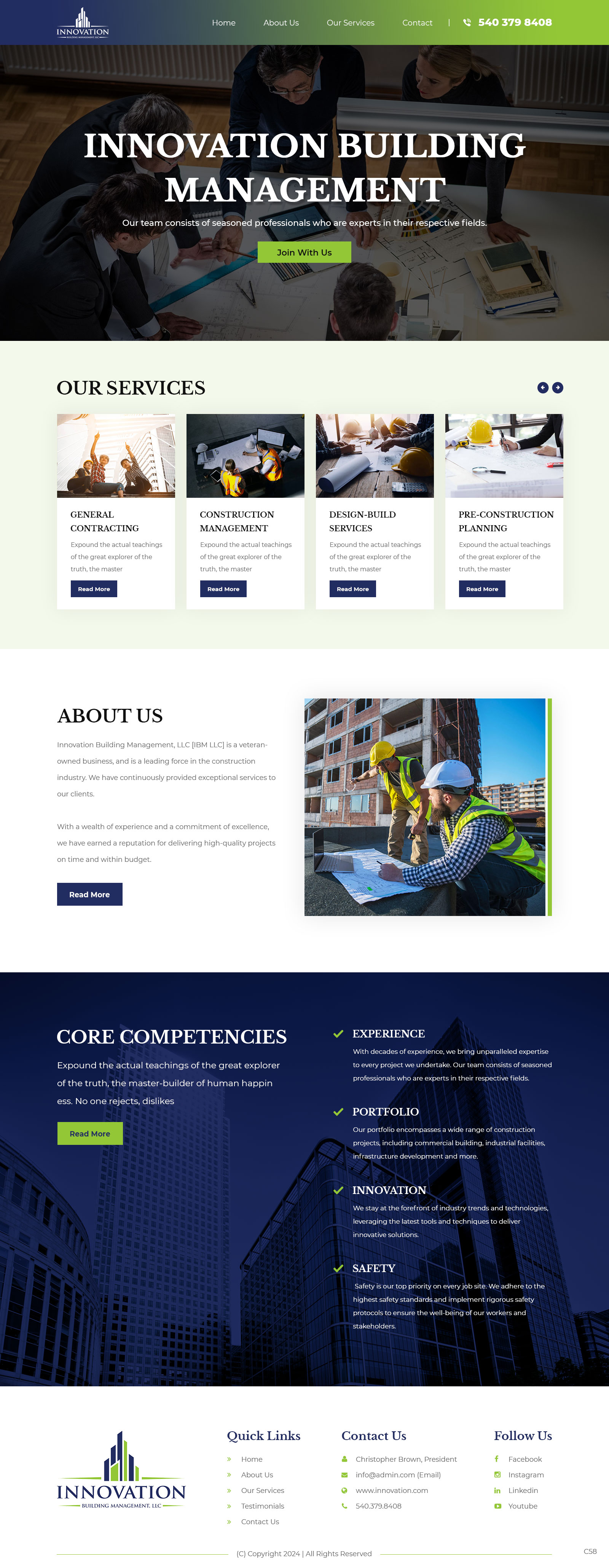 Web Design by pb for Innovation Building Management LLC | Design #33354561