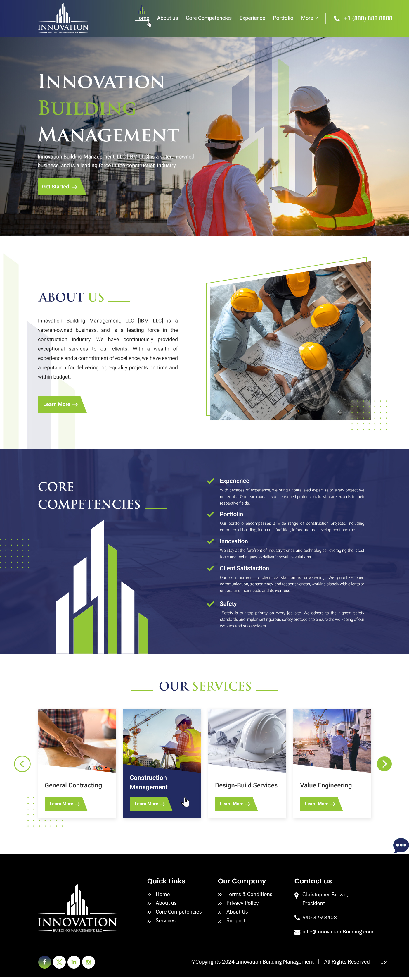 Diseño Web por pb para Innovation Building Management LLC | Diseño #33354564