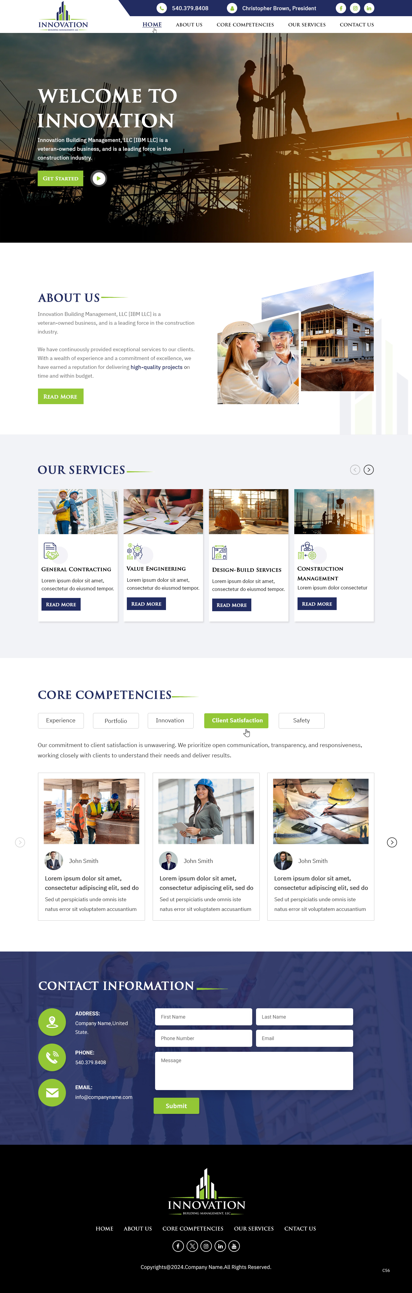 Web Design by pb for Innovation Building Management LLC | Design #33354565